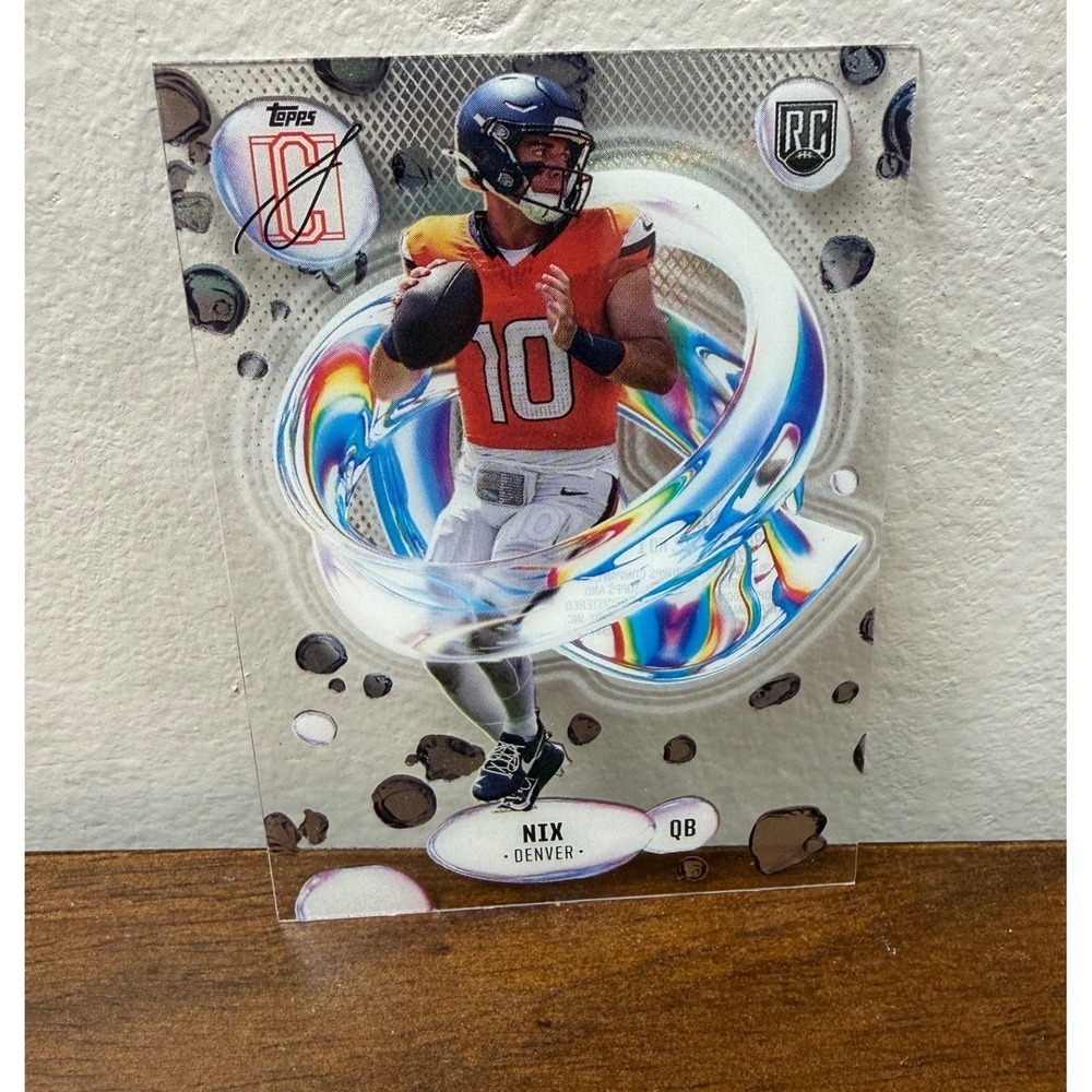 Bo Nix 2025 Topps Composite Football Rookie Card F-4 Denver Broncos RC Acetate